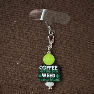 Coffee & Cannabis Interchangeable Cell Phone Charm | Cute Accessory for Case or